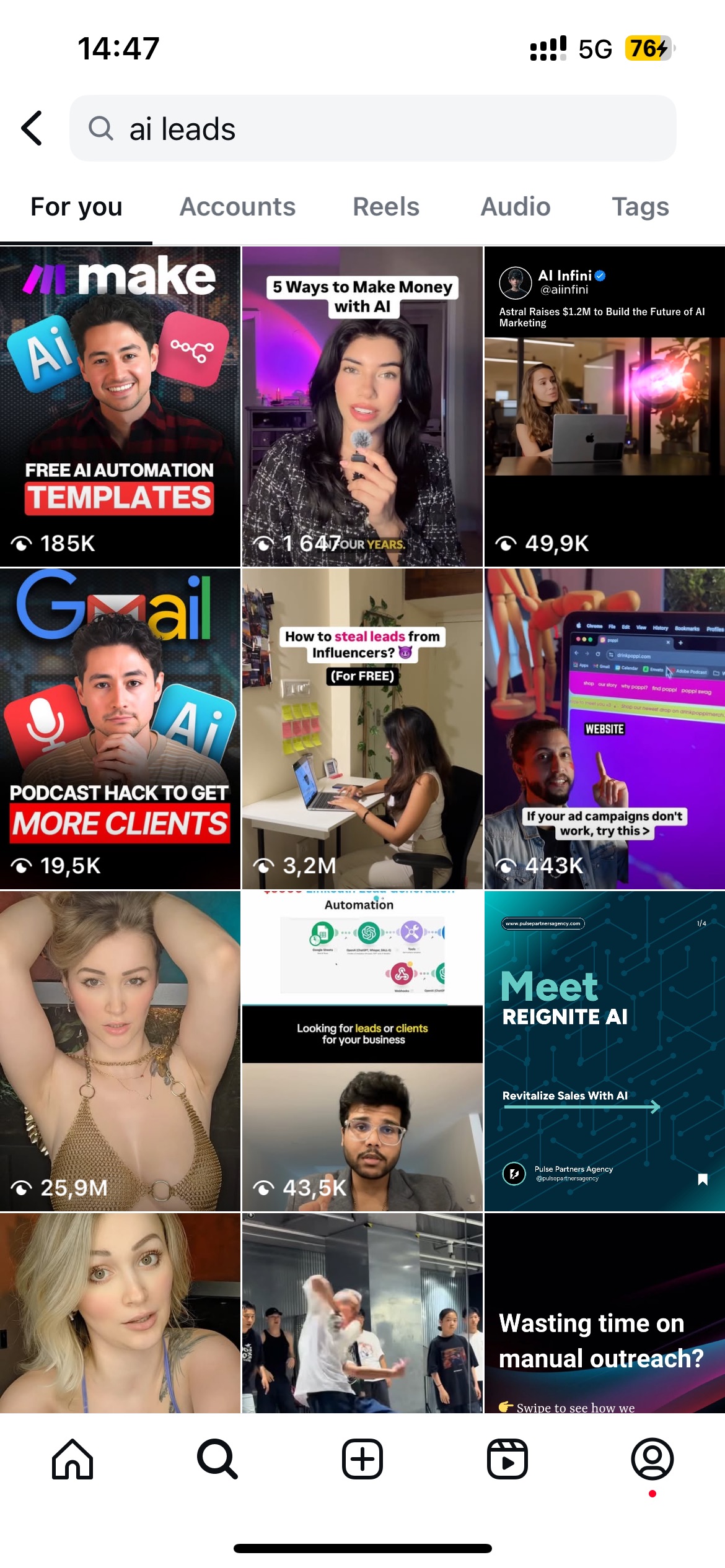 Instagram profile screenshot 1